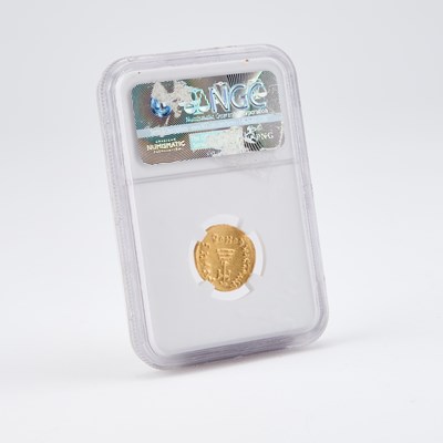 Lot 17 - CONSTANS II, BYZANTINE EMPIRE ( 641-668 A.D.), A GOLD SOLIDUS