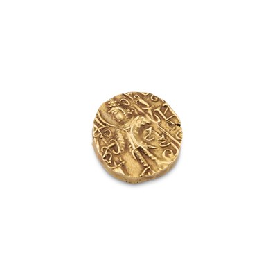 Lot 21 - KIPANADA, KUSHAN EMPIRE OF NORTHERN INDIA (CIRCA 350-375 A.D.), A GOLD DINAR