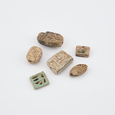 Lot 15 - SIX ANCIENT EGYPT AMULETS, LATE PERIOD