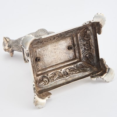 Lot 278 - A 19TH CENTURY PORTUGUESE SILVER TOOTHPICK HOLDER