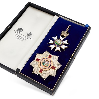 Lot 146 - THE ORDER OF ST MICHAEL AND ST GEORGE, KNIGHT COMMANDER (KCMG) NECK BADGE AND BREAST STAR