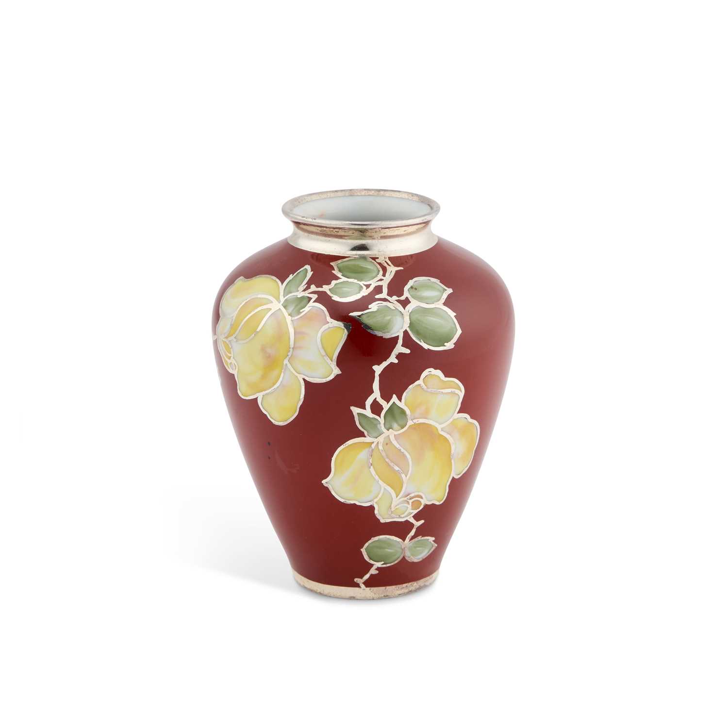 Lot 130 - A THOMAS SILVER LUSTRE PORCELAIN VASE