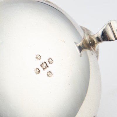 Lot 161 - A SET OF SIX LATE VICTORIAN SILVER-PLATED SALTS