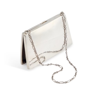 Lot 308 - AN ART DECO SILVER-MOUNTED PURSE