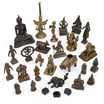 Lot 780 - A LARGE COLLECTION OF ASIAN BRONZE AND METAL FIGURES AND MODELS