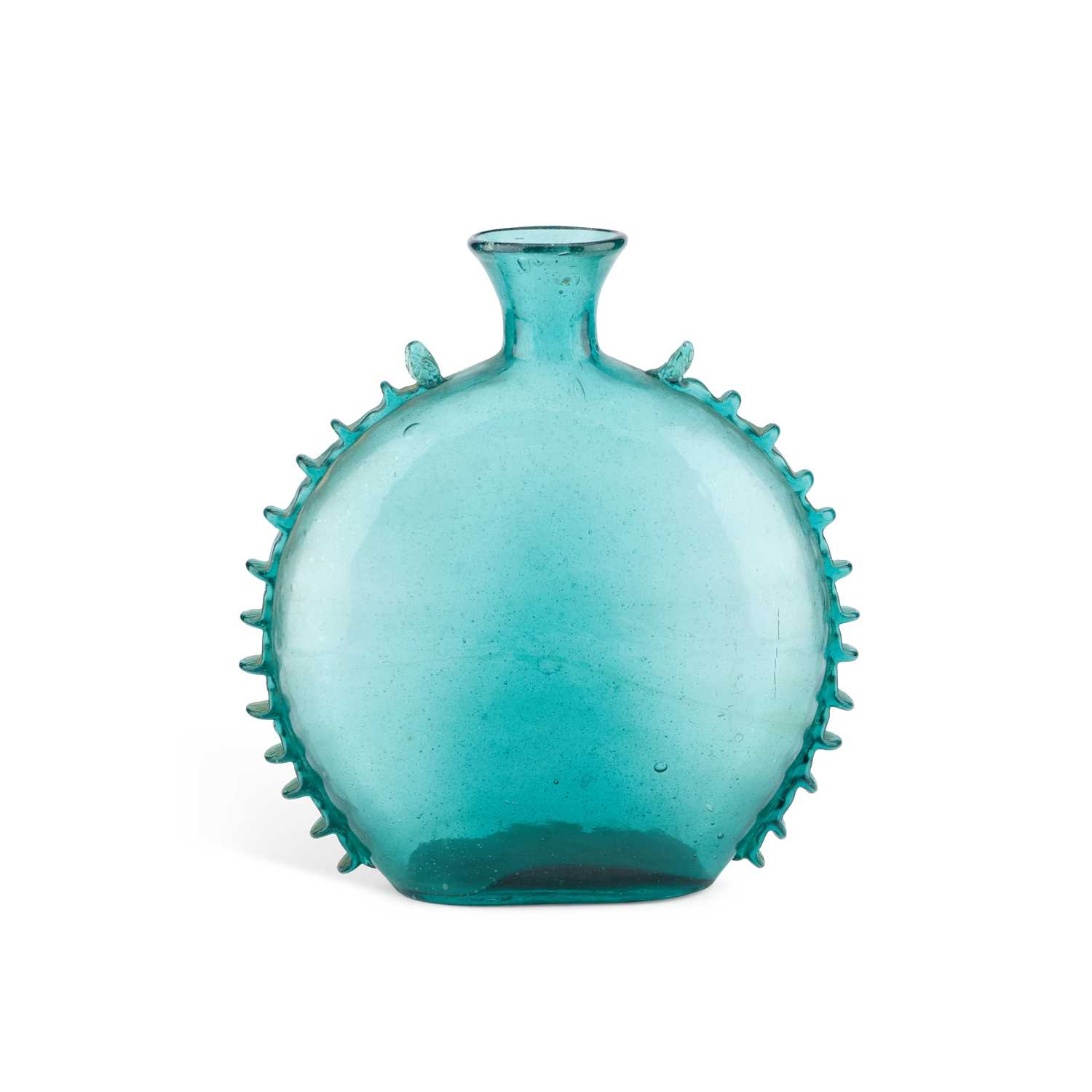 Lot 48 - AN 18TH CENTURY DUTCH GREEN GLASS BOTTLE VASE