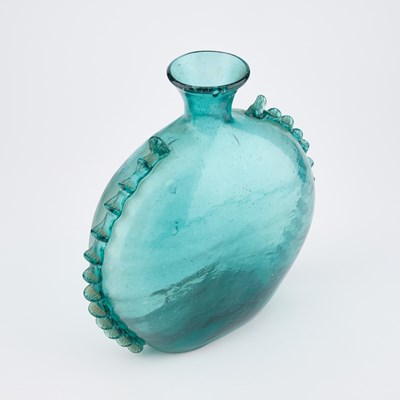 Lot 48 - AN 18TH CENTURY DUTCH GREEN GLASS BOTTLE VASE