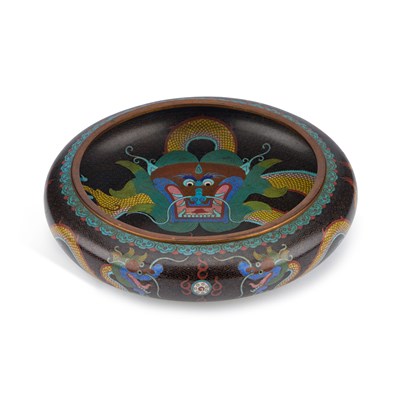 Lot 750 - A CHINESE CLOISONNÉ ENAMEL 'DRAGON' BOWL