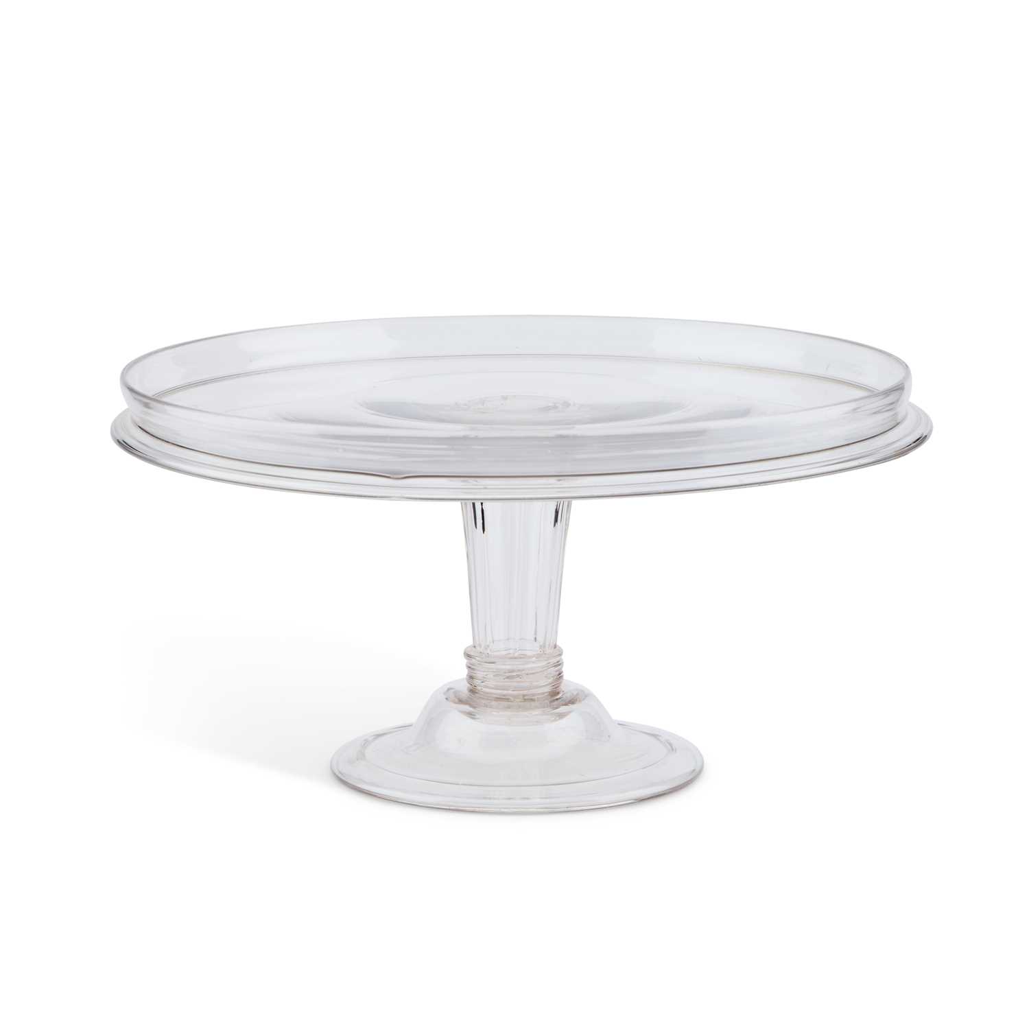 Lot 51 - A SILESIAN STEM GLASS TAZZA, 18TH CENTURY