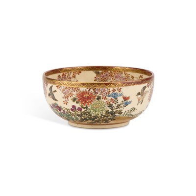 Lot 634 - A JAPANESE SATSUMA BOWL, MEIJI PERIOD (1868-1912)