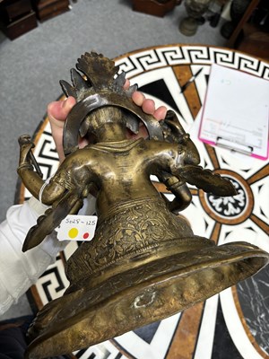 Lot 773 - A LARGE BRONZE FIGURE OF GANESH