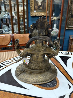 Lot 773 - A LARGE BRONZE FIGURE OF GANESH