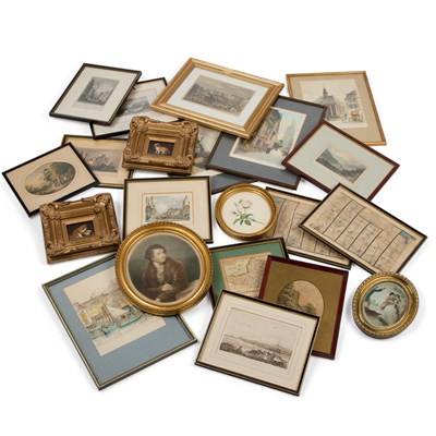 Lot 983 - A COLLECTION OF FRAMED ARTICLES