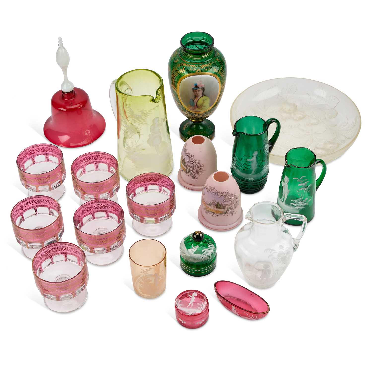 Lot 55 - A COLLECTION OF 19TH CENTURY AND LATER GLASS