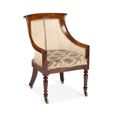 Lot 1104 - A REGENCY ROSEWOOD BERGÈRE