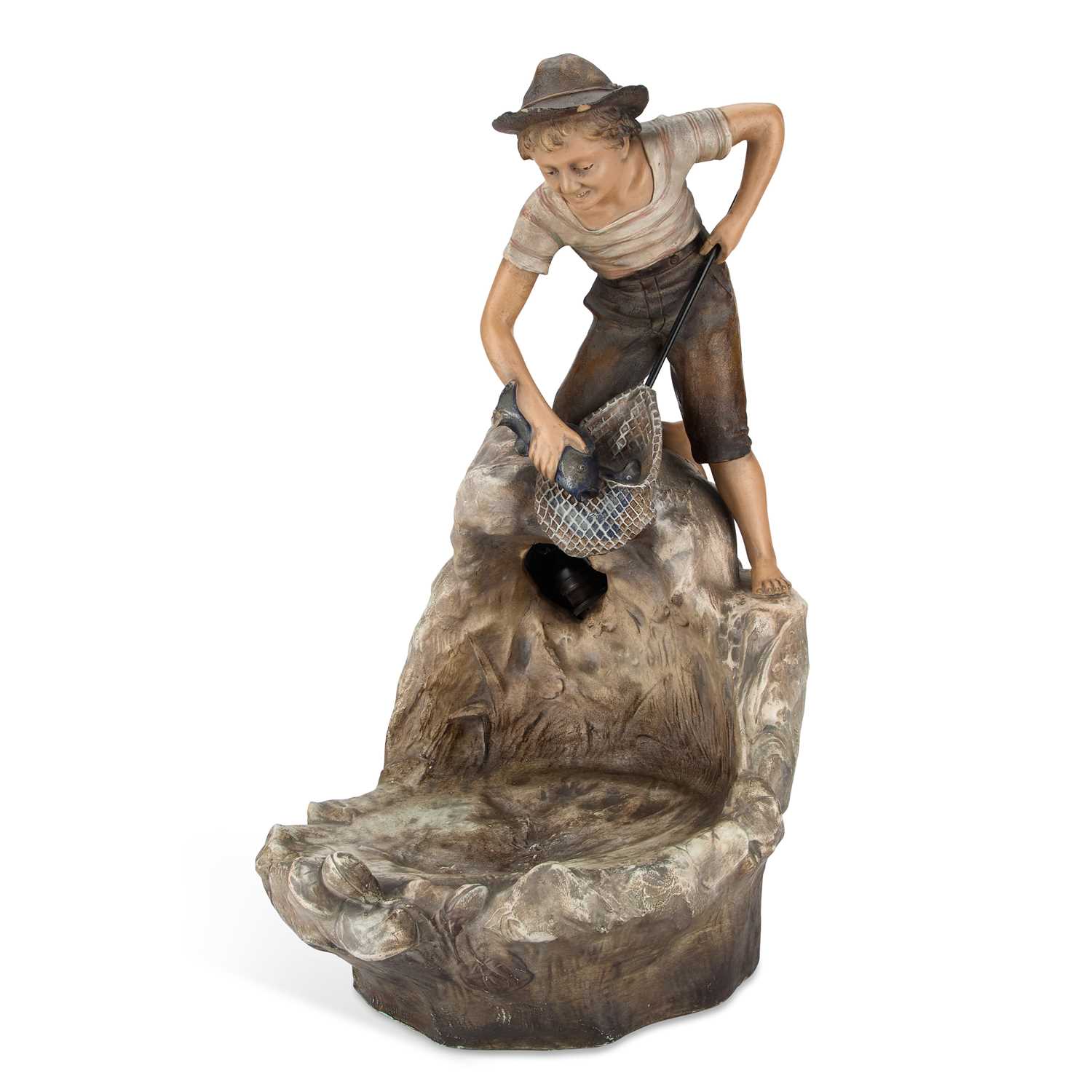 Lot 109 - AN AUSTRIAN PAINTED EARTHENWARE FIGURE GROUP, BY JOHANN MARESCH