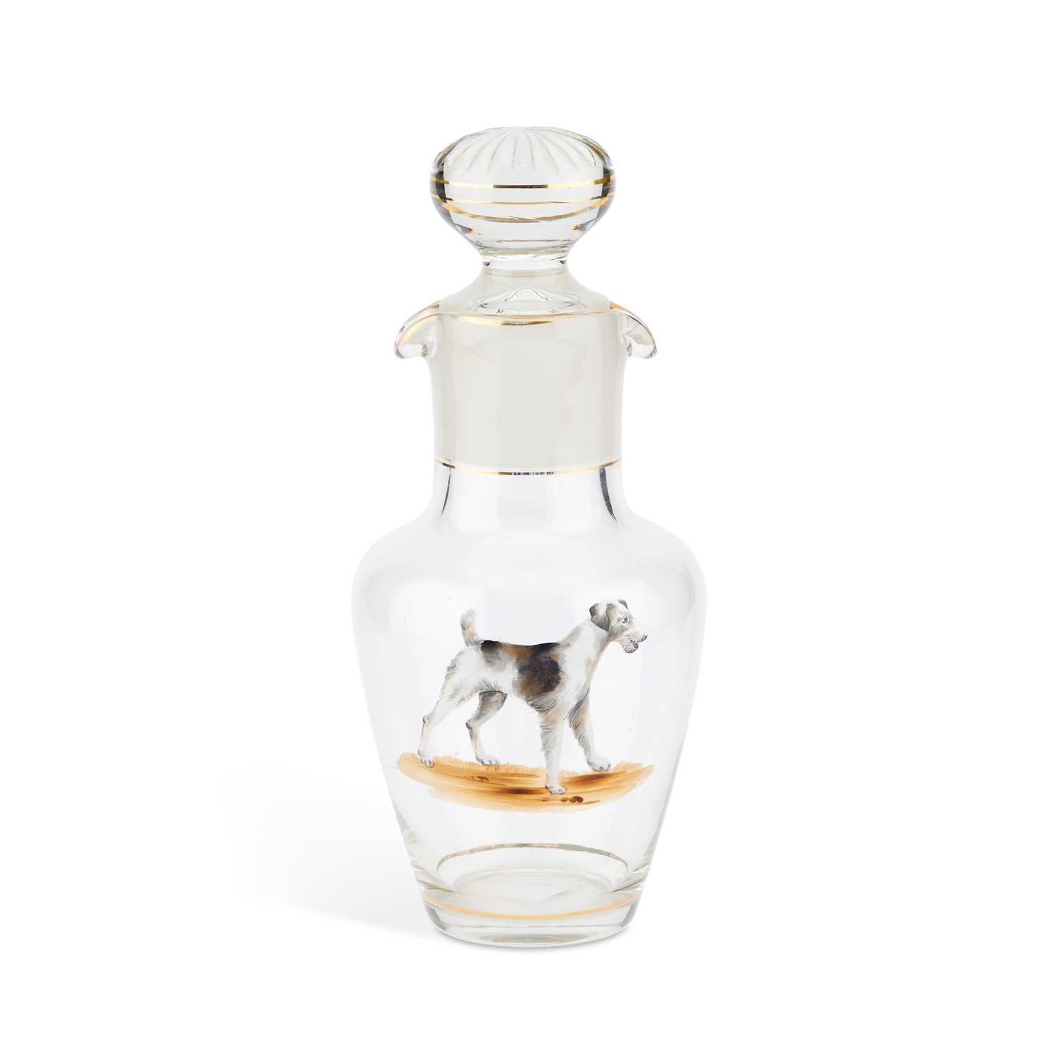 Lot 68 - A LATE 19TH CENTURY PAINTED GLASS DECANTER