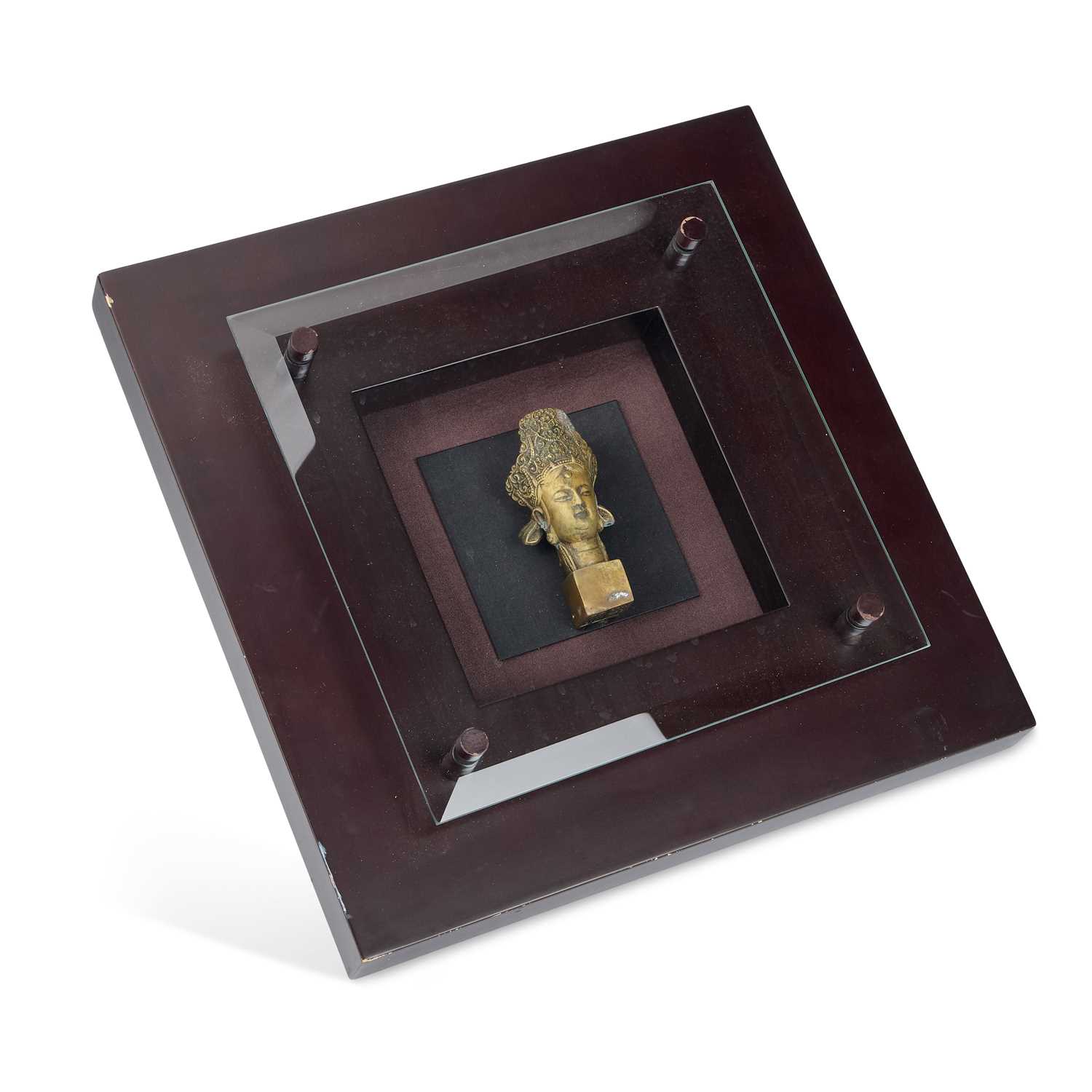 Lot 126 - A FRAMED CHINESE BRASS SEAL