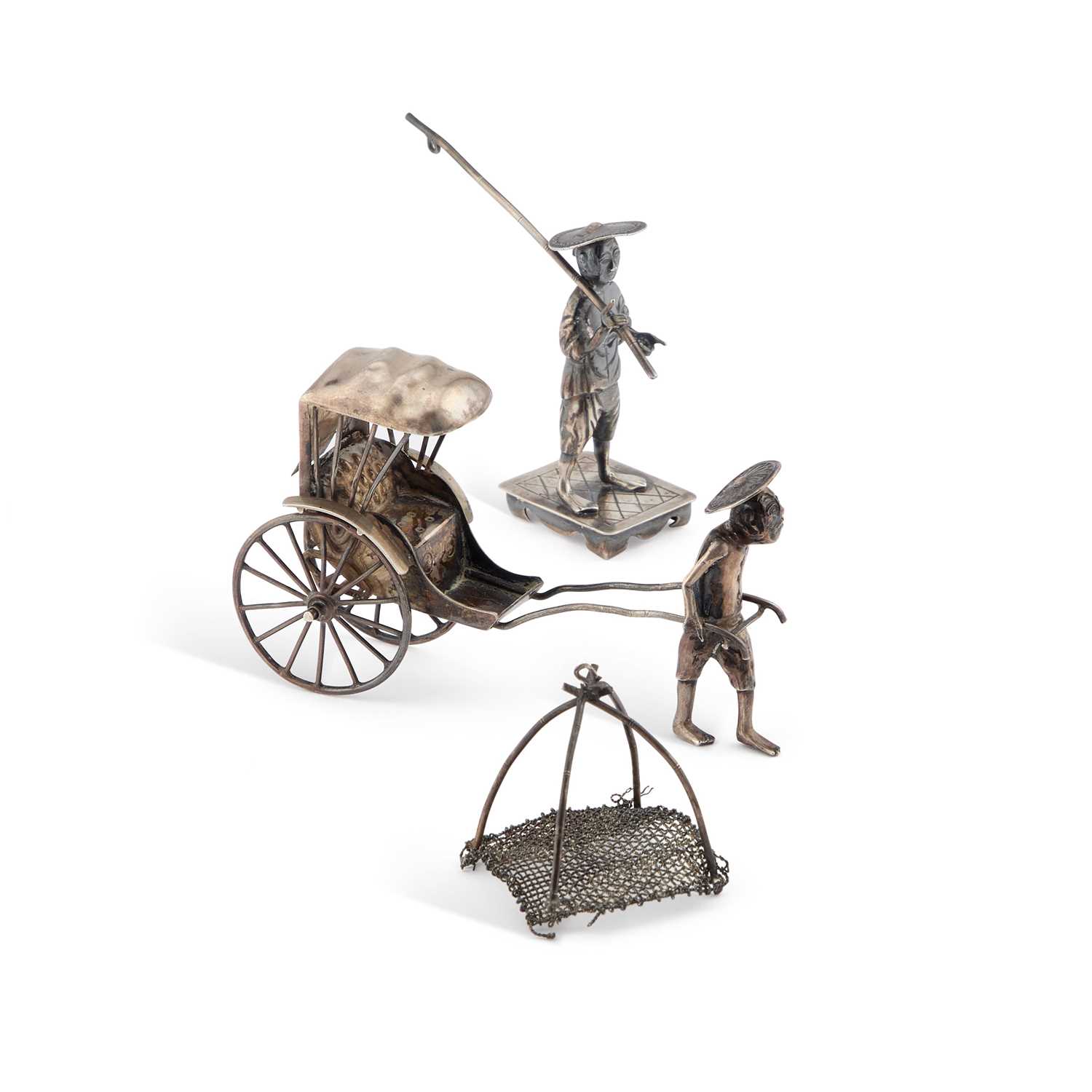 Lot 141 - TWO CHINESE SILVER MODELS