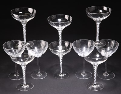 Lot 17 - A GROUP OF CHAMPAGNE GLASSES