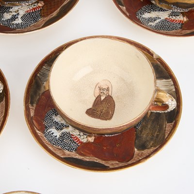 Lot 242 - AN EARLY 20TH CENTURY JAPANESE SATSUMA PARTIAL TEA SERVICE