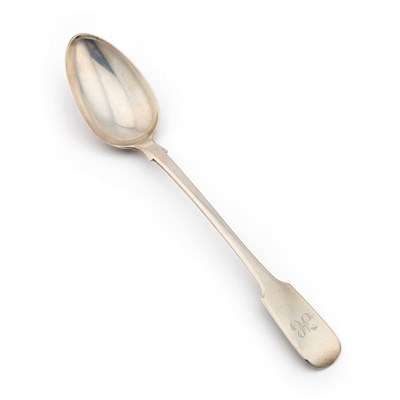 Lot 408 - A GEORGE IV SILVER BASTING SPOON