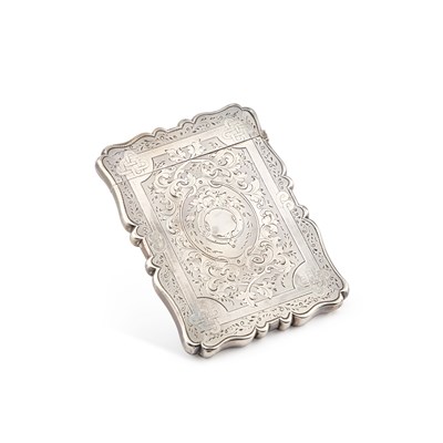 Lot 425 - A VICTORIAN SILVER CARD CASE