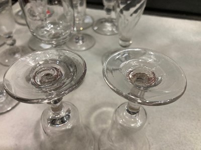 Lot 44 - A GROUP OF 18TH CENTURY AND LATER DRINKING GLASSES