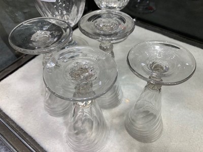 Lot 44 - A GROUP OF 18TH CENTURY AND LATER DRINKING GLASSES