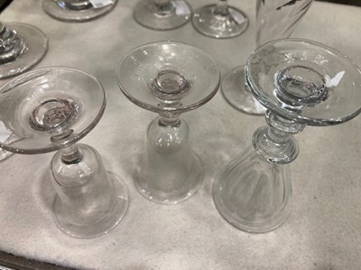 Lot 44 - A GROUP OF 18TH CENTURY AND LATER DRINKING GLASSES