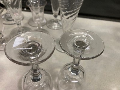 Lot 44 - A GROUP OF 18TH CENTURY AND LATER DRINKING GLASSES