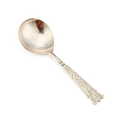 Lot 255 - A CONTINENTAL SILVER SPOON
