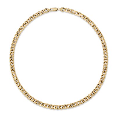 Lot 1568 - A CUBAN LINK CHAIN NECKLACE