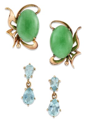 Lot 1737 - TWO PAIRS OF EARRINGS