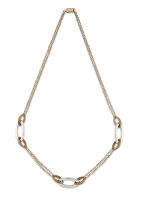 Lot 1537 - A 9 CARAT GOLD NECKLACE