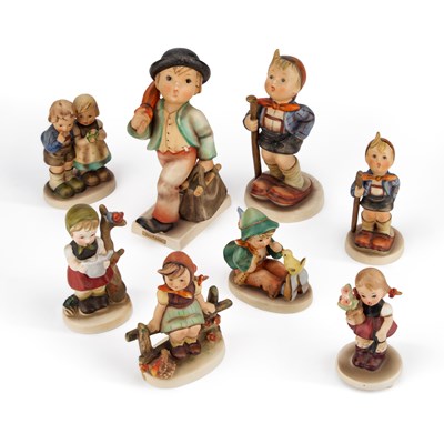 Lot 52 - A GROUP OF EIGHT HUMMEL FIGURES