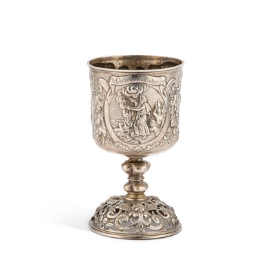 Lot 176 - A GERMAN SILVER GOBLET