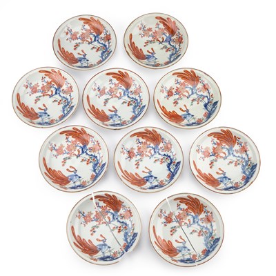 Lot 130 - A SET OF TEN IMARI PORCELAIN DISHES