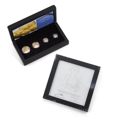 Lot 20 - A FOUR-COIN GOLD PROOF SET, 2022 HER MAJESTY'S GRACES PLATINUM JUBILEE GOLD SOVEREIGN PRESTIGE SET