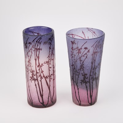 Lot 76 - TWO CONTINENTAL GLASS VASES