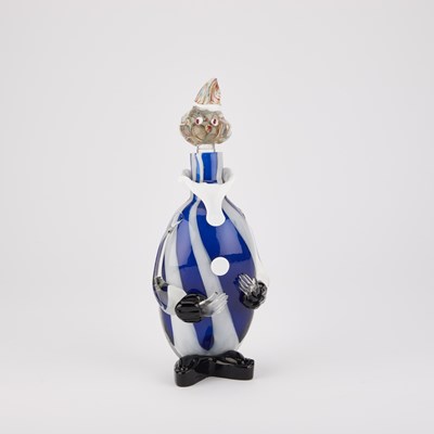 Lot 30 - A MURANO GLASS DECANTER MODELLED AS A CLOWN