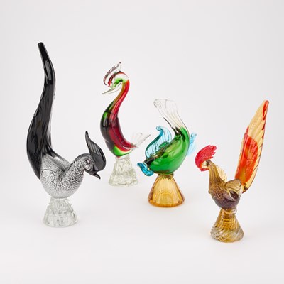 Lot 147 - FOUR MURANO GLASS MODELS OF ANIMALS