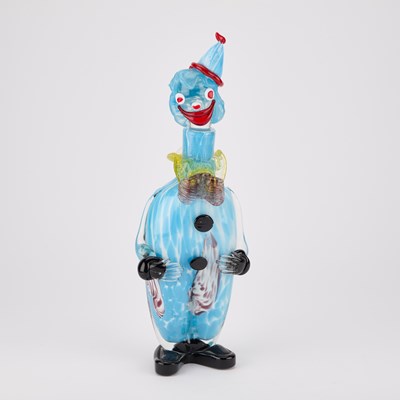 Lot 32 - A MURANO GLASS DECANTER MODELLED AS A CLOWN