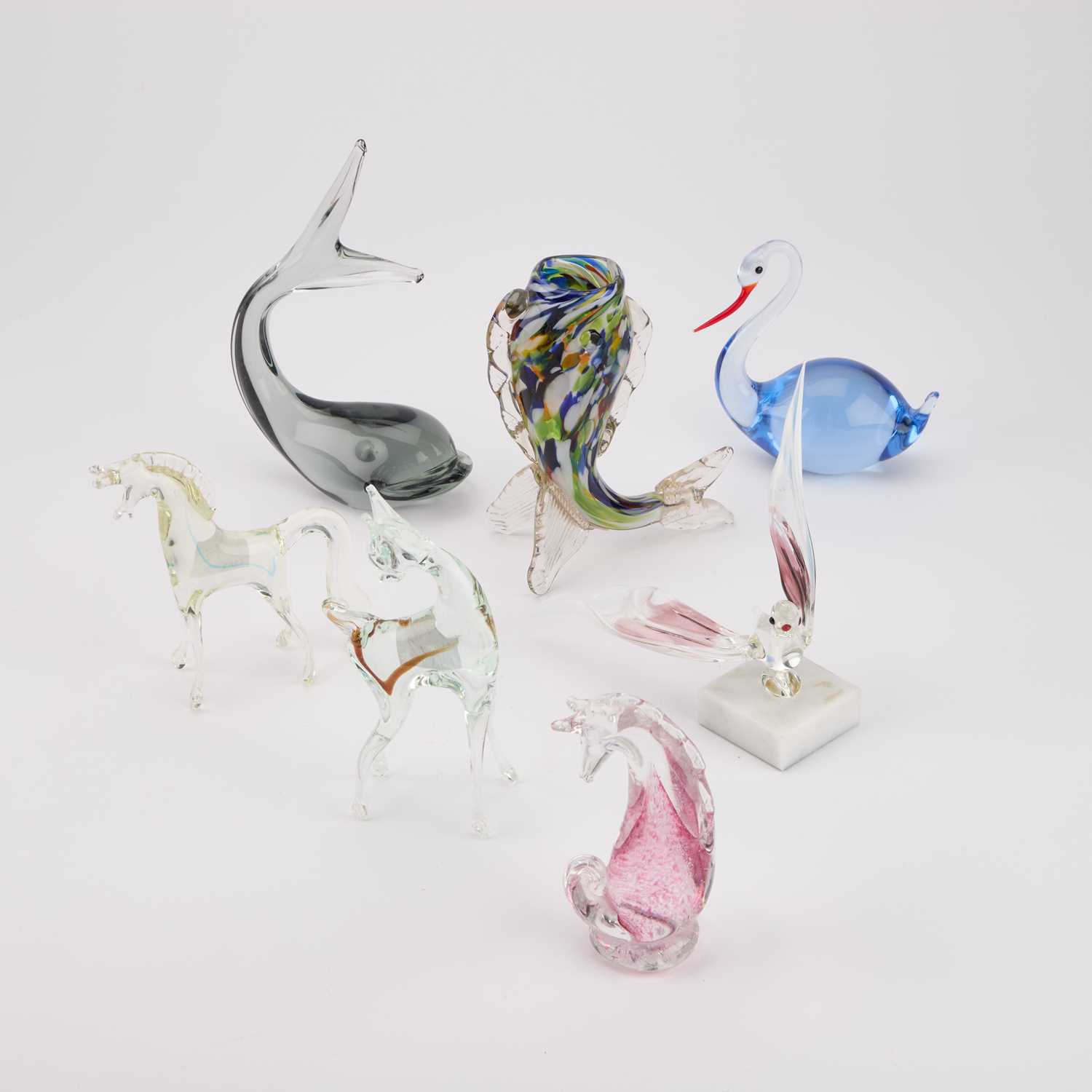 Lot 87 - SEVEN MURANO GLASS ANIMAL-FORM BOWLS