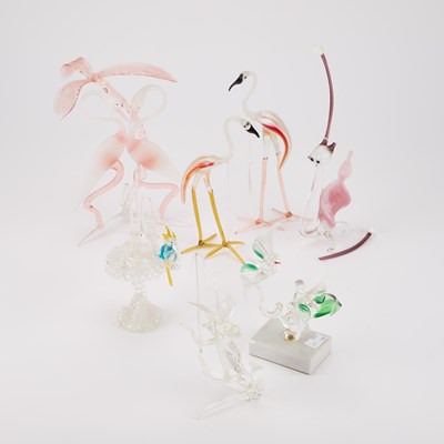 Lot 104 - SEVEN MURANO GLASS MODELS OF ANIMALS