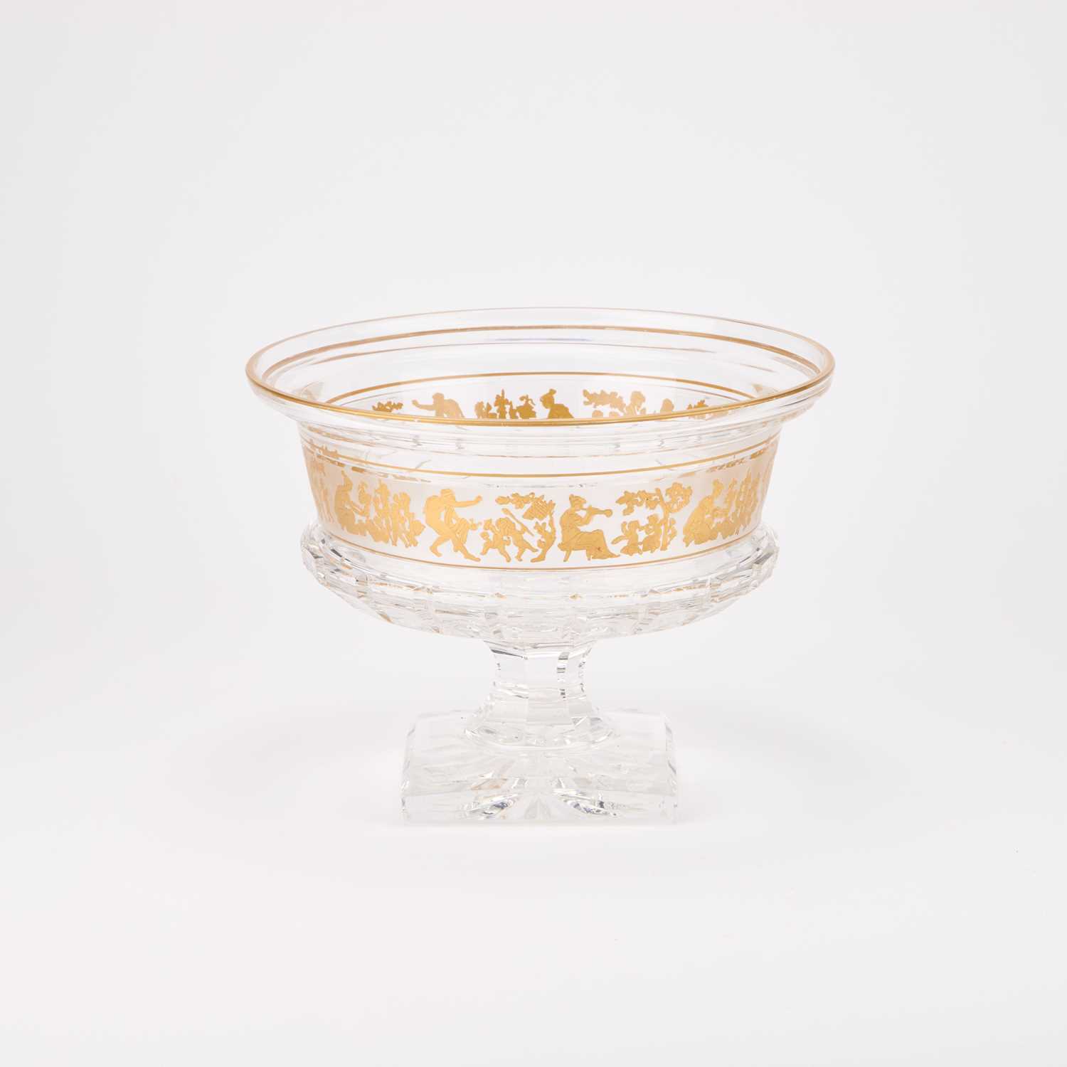 Lot 27 - A VAL ST LAMBERT PEDESTAL BOWL