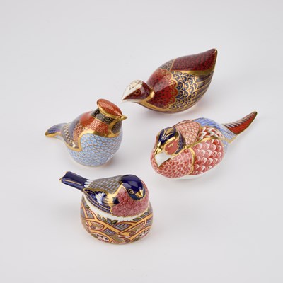 Lot 207 - FOUR ROYAL CROWN DERBY PAPERWEIGHTS