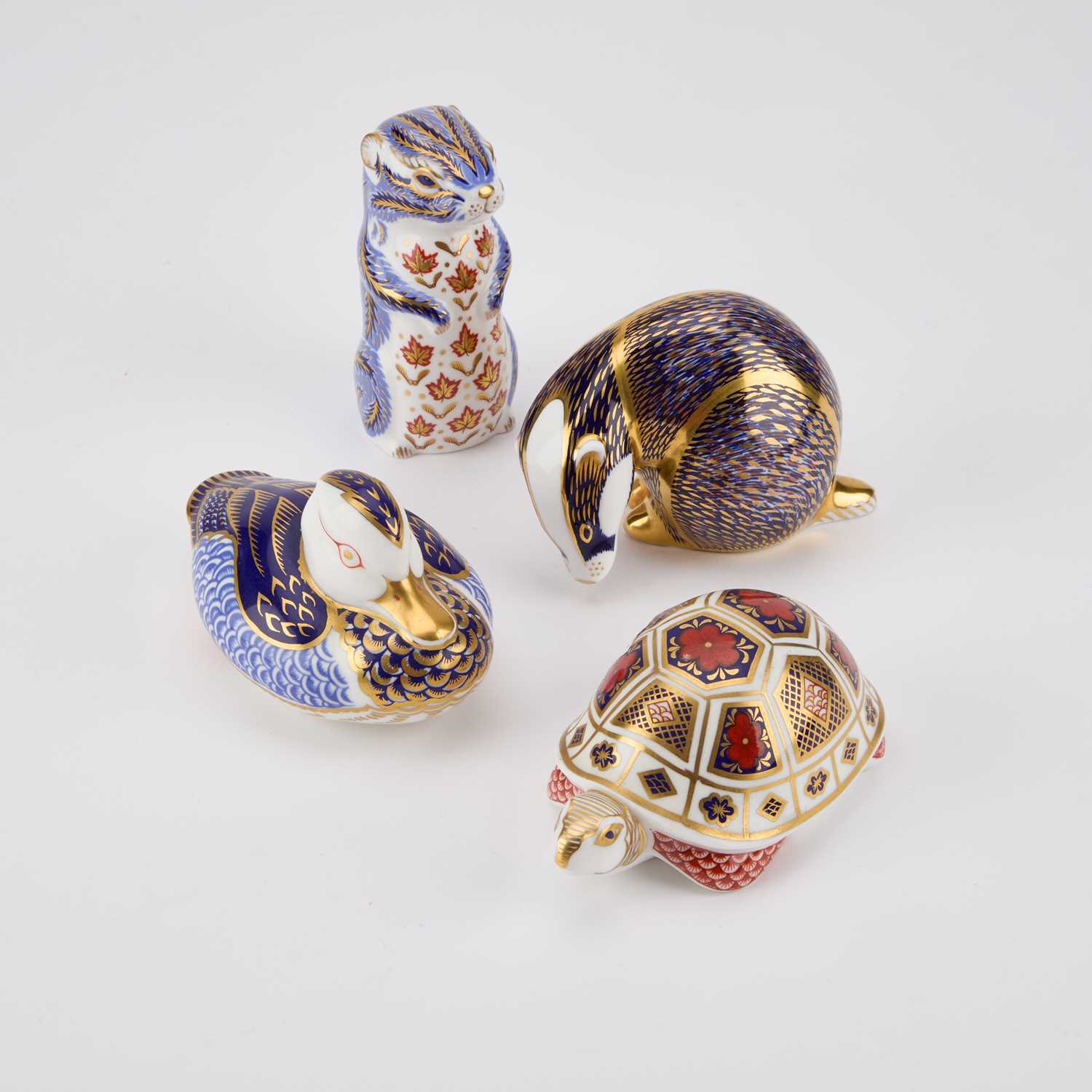 Lot 221 - FOUR ROYAL CROWN DERBY PAPERWEIGHTS