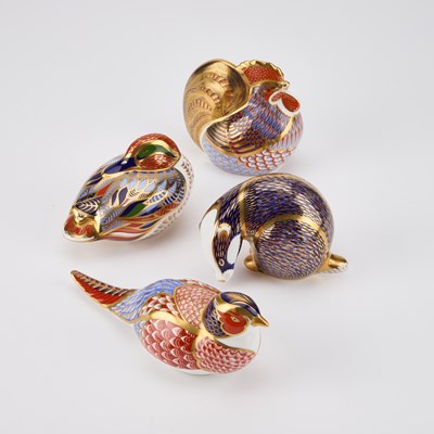 Lot 227 - FOUR ROYAL CROWN DERBY PAPERWEIGHTS