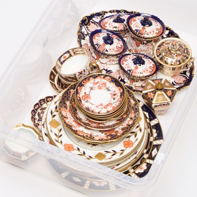 Lot 374 - A COLLECTION OF ROYAL CROWN DERBY IMARI TEA AND DRESSING TABLE WARES